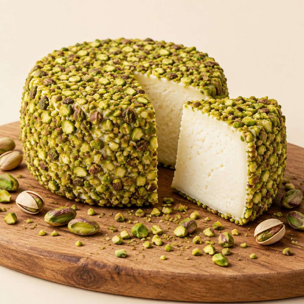 Formaggio di Pecora al Pistacchio – Artigianale Affinato in Olio d’Oliva